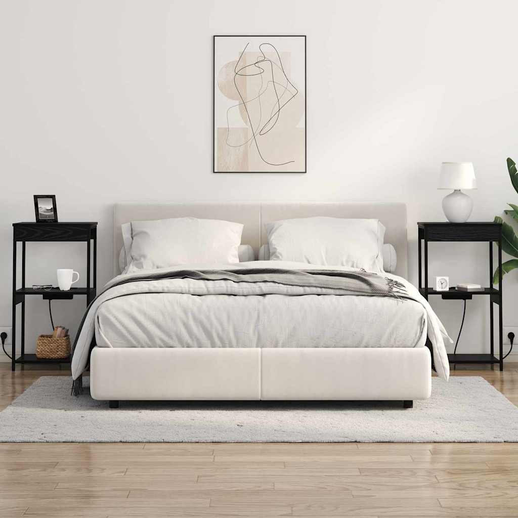 Natskab med hylde Sort eg 41 x 31 x 76 cm Konstrueret træ