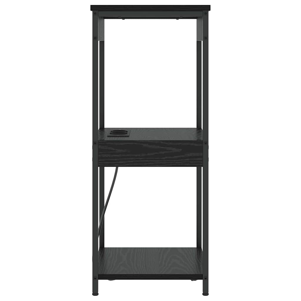 Natskab med hylde Sort eg 41 x 31 x 76 cm Konstrueret træ