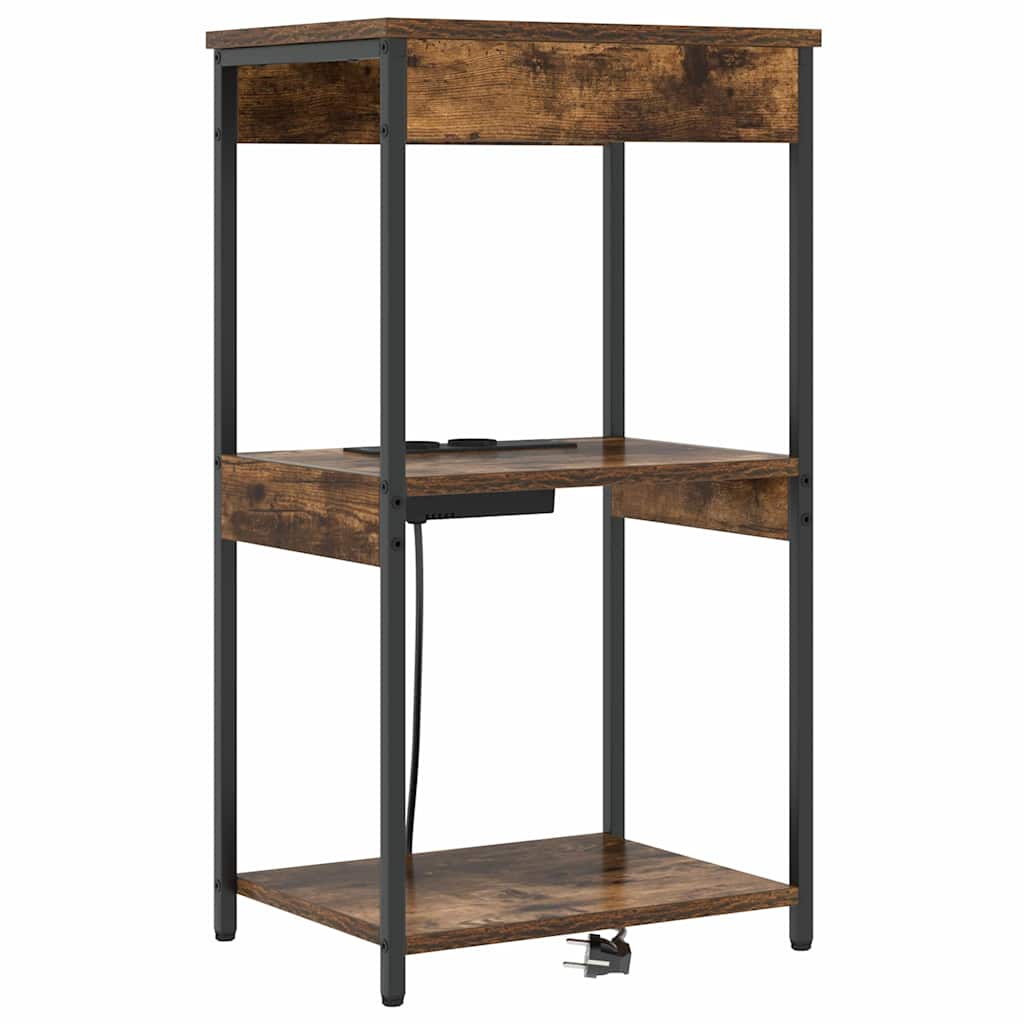 Natskab med hylde Røget eg 41 x 31 x 76 cm Konstrueret træ