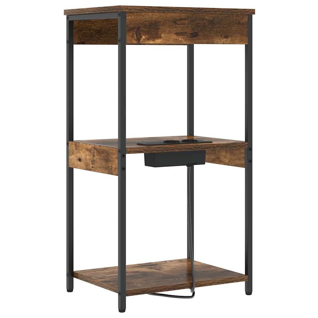 Natskab med hylde Røget eg 41 x 31 x 76 cm Konstrueret træ