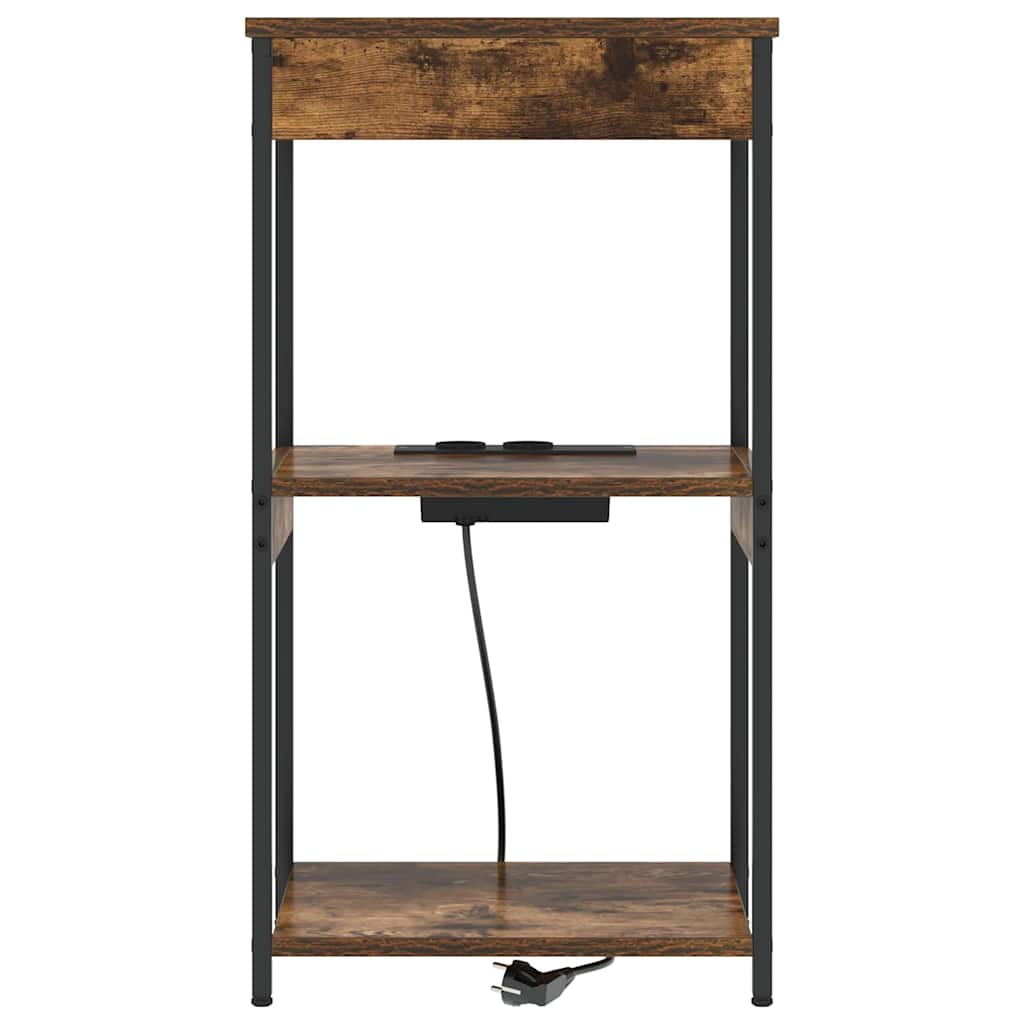 Natskab med hylde Røget eg 41 x 31 x 76 cm Konstrueret træ