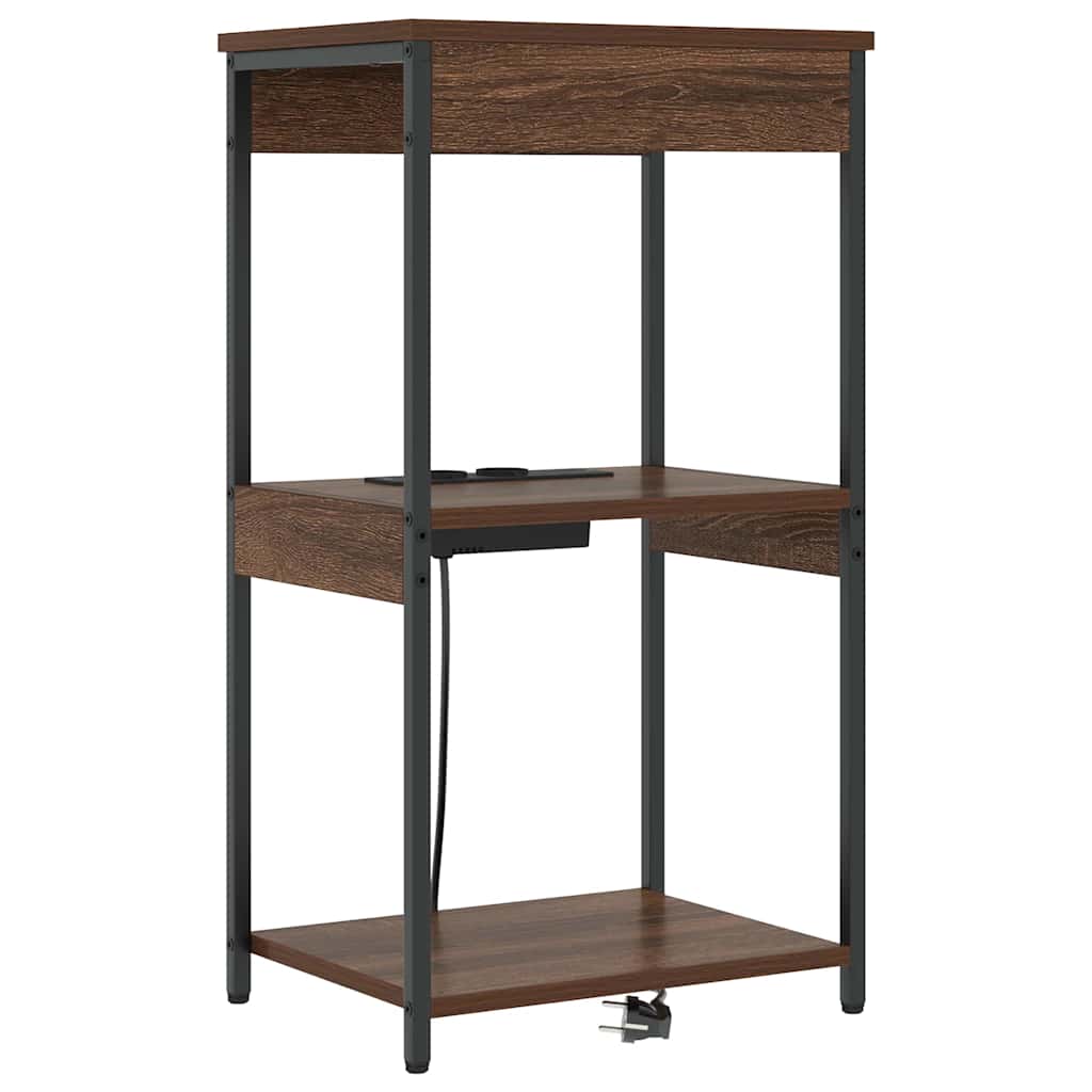 Natskab med hylde Brun eg 41 x 31 x 76 cm Konstrueret træ