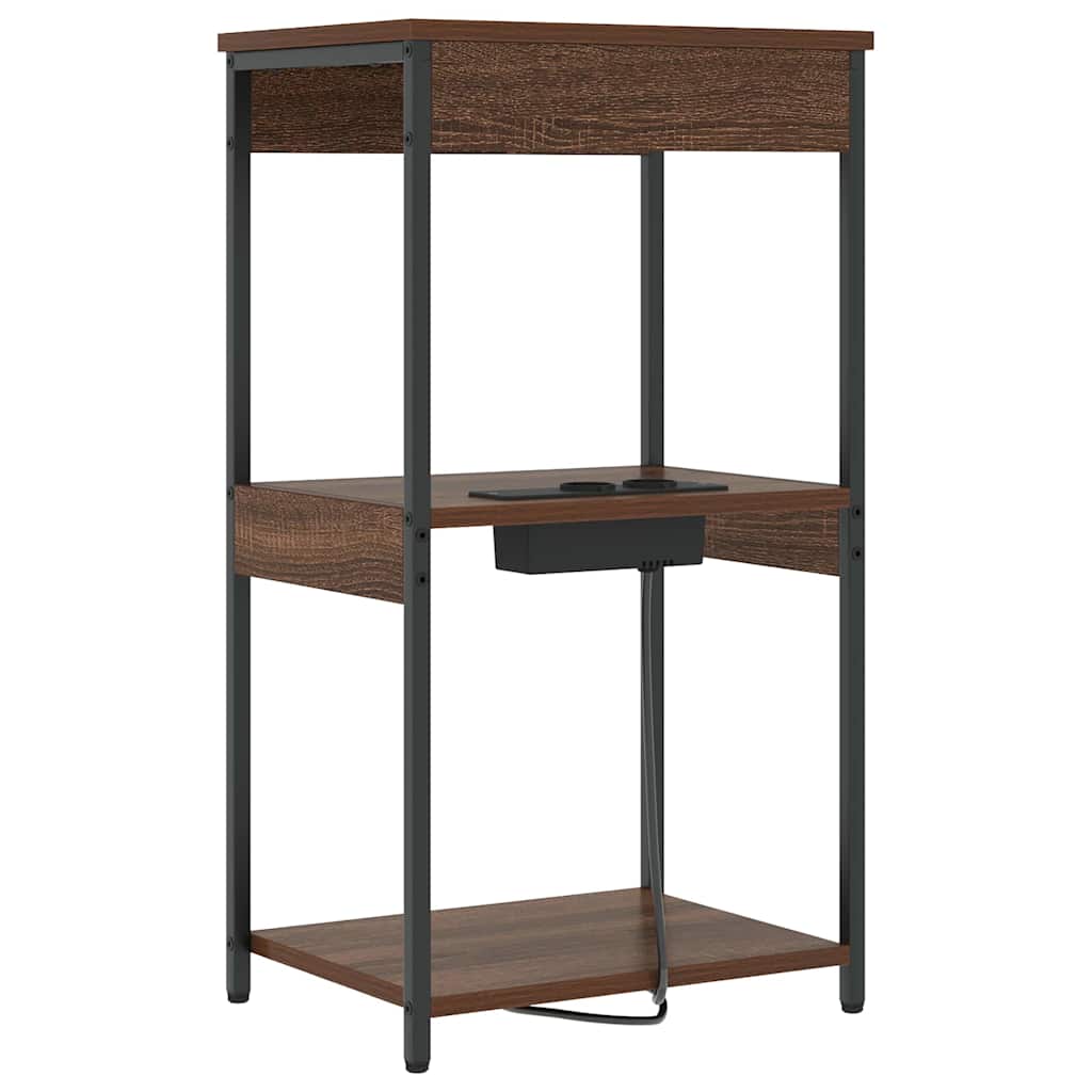 Natskab med hylde Brun eg 41 x 31 x 76 cm Konstrueret træ