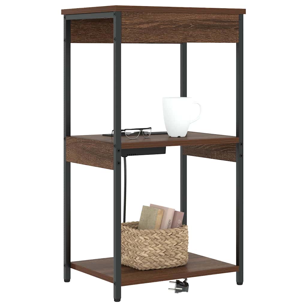 Natskab med hylde Brun eg 41 x 31 x 76 cm Konstrueret træ