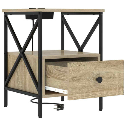 Natskab 2 stk. Sonoma eg 41,5 x 40,5 x 55 cm Konstrueret træ