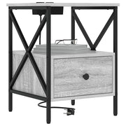 Natskab 2 pcs Grå Sonoma 41,5 x 40,5 x 55 cm Konstrueret træ