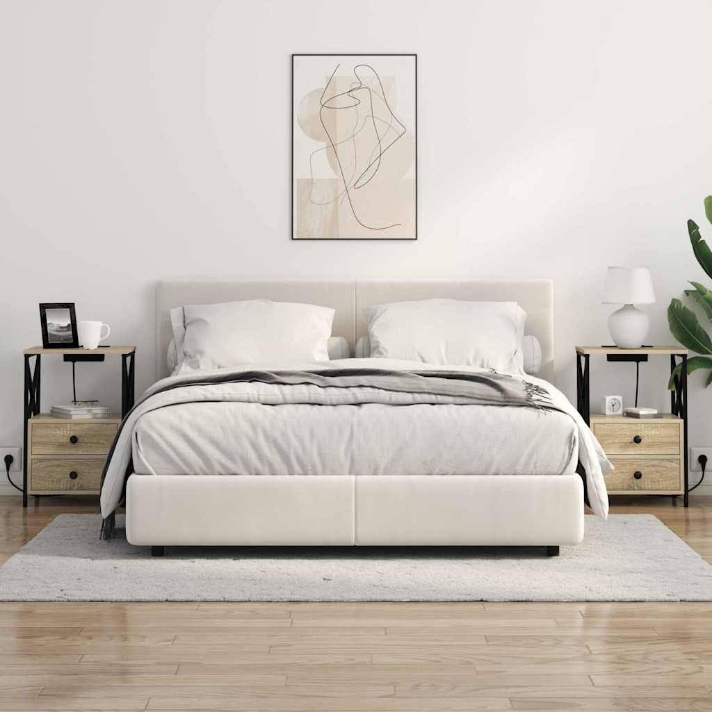 Natskab 2 pcs Sonoma eg 40 x 31 x 60 cm Konstrueret træ