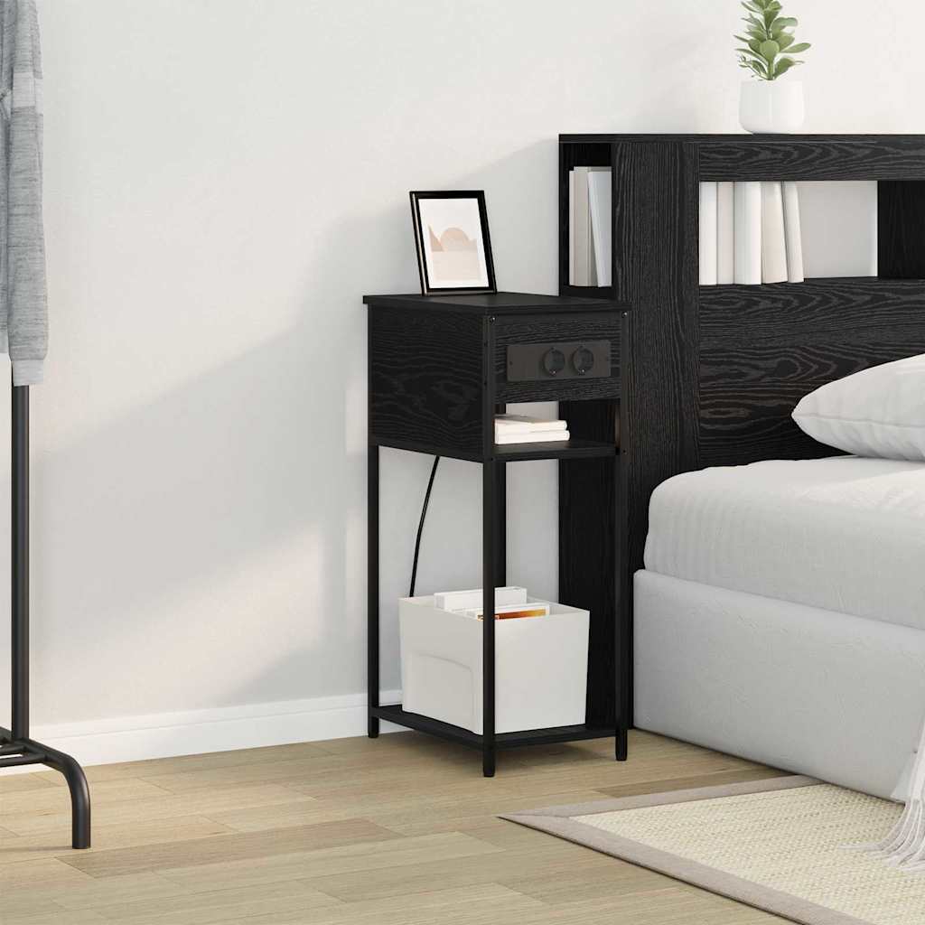 Natskab Sort eg 41 x 28 x 76 cm Konstrueret træ