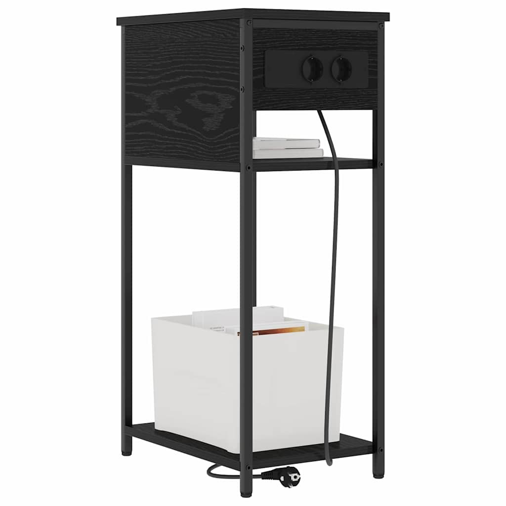 Natskab Sort eg 41 x 28 x 76 cm Konstrueret træ