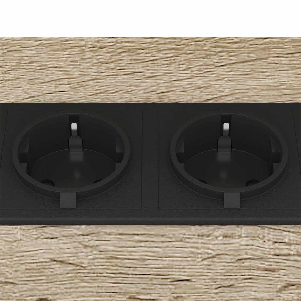 Sengebord 2 pcs Sonoma-eg 38 x 30 x 48 cm Konstrueret træ