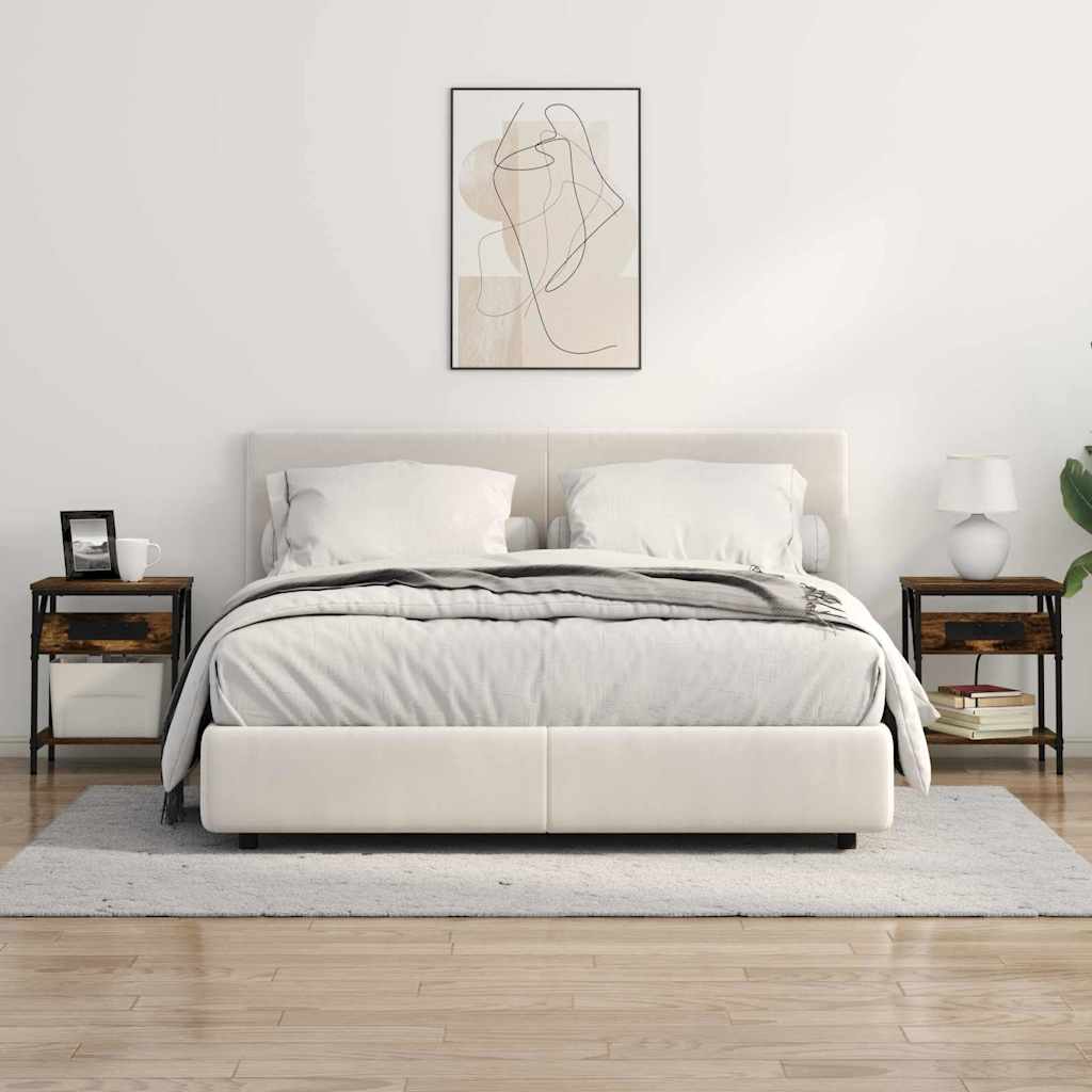 Sengebord Røget eg 38 x 30 x 48 cm Konstrueret træ
