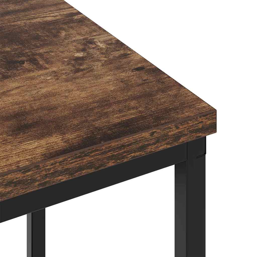 Sengebord 2 pcs Røget eg 38 x 30 x 48 cm Konstrueret træ