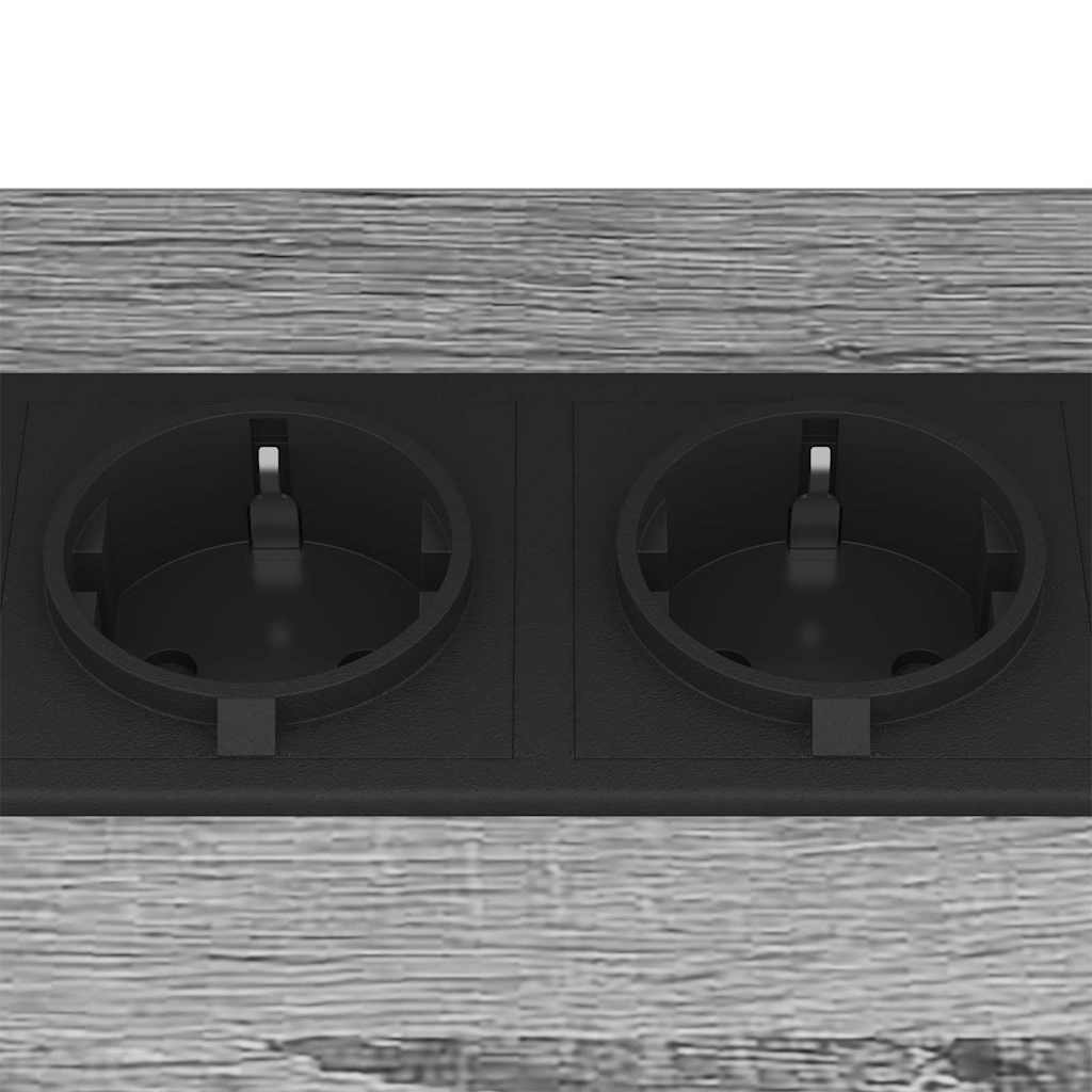 Sengebord 2 pcs Grå sonoma-eg 38 x 30 x 48 cm Konstrueret træ