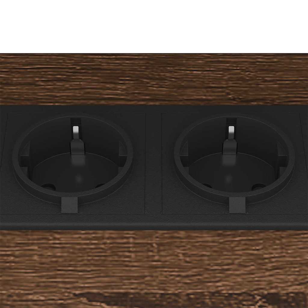 Sengebord Brun eg 38 x 30 x 48 cm Konstrueret træ