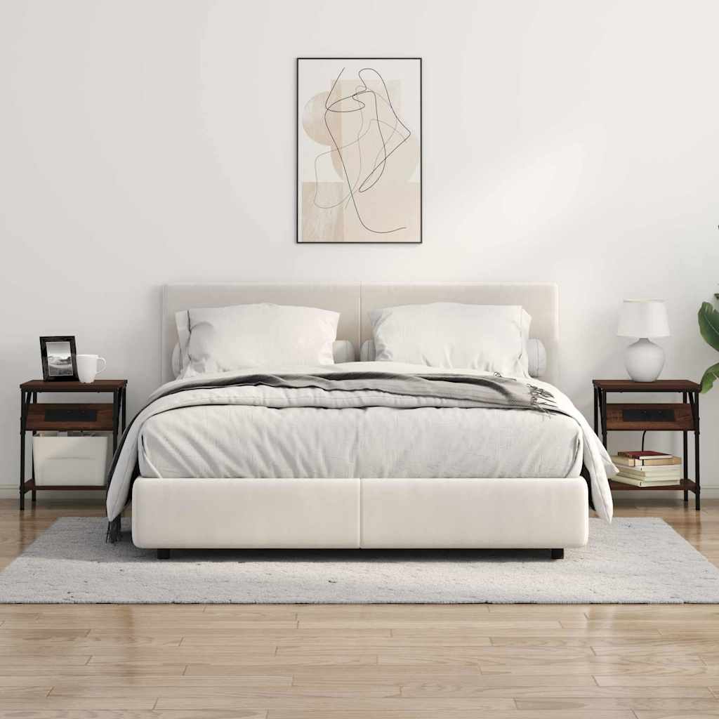 Sengebord Brun eg 38 x 30 x 48 cm Konstrueret træ