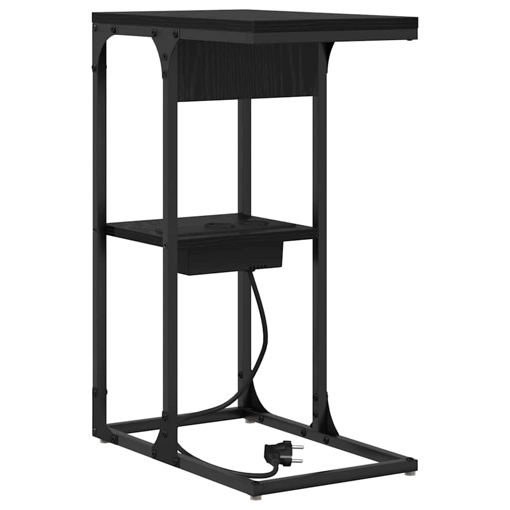 Sengebord Sort eg 41.5 x 26 x 60.5 cm Konstrueret træ