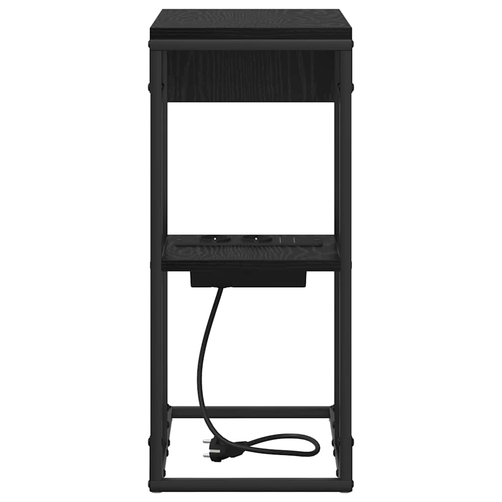 Sengebord Sort eg 41.5 x 26 x 60.5 cm Konstrueret træ