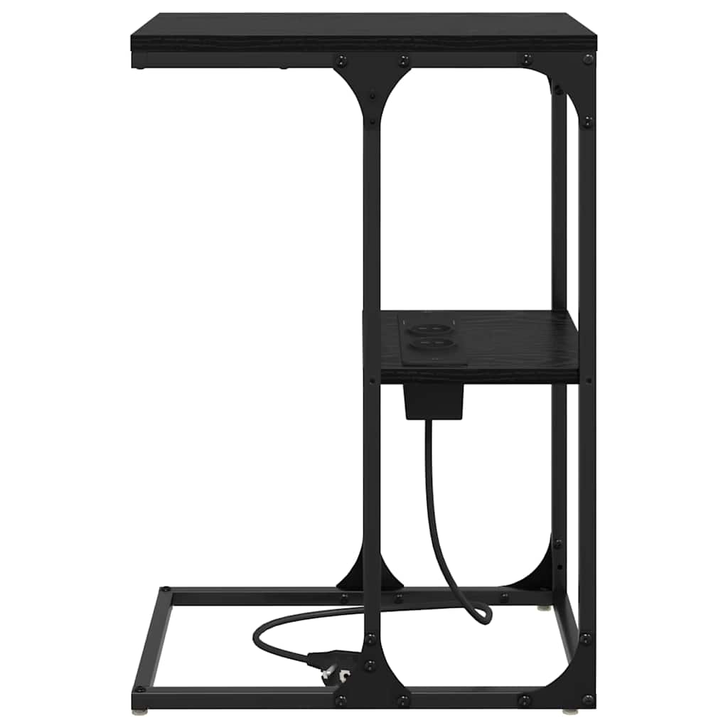 Sengebord Sort eg 41.5 x 26 x 60.5 cm Konstrueret træ