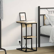 Sengebord Sonoma-eg 41.5 x 26 x 60.5 cm Konstrueret træ