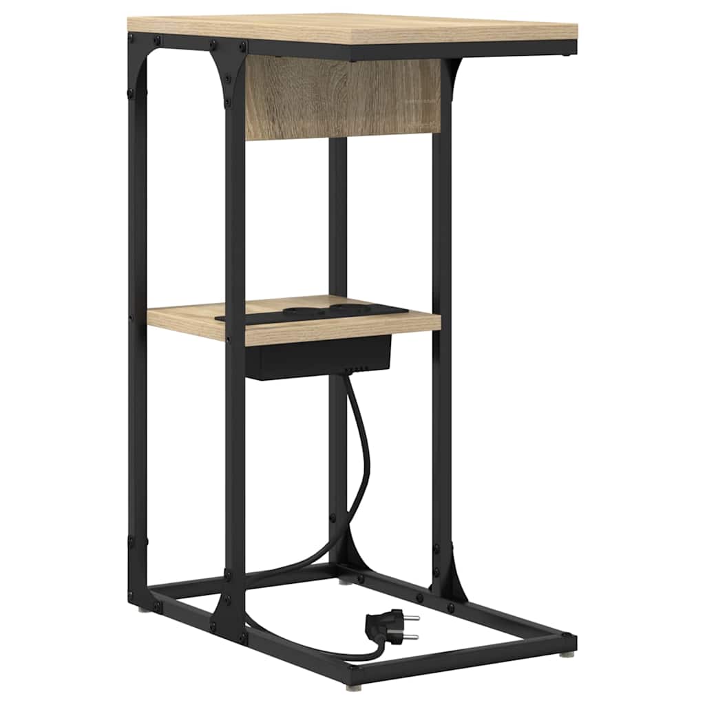 Sengebord Sonoma-eg 41.5 x 26 x 60.5 cm Konstrueret træ