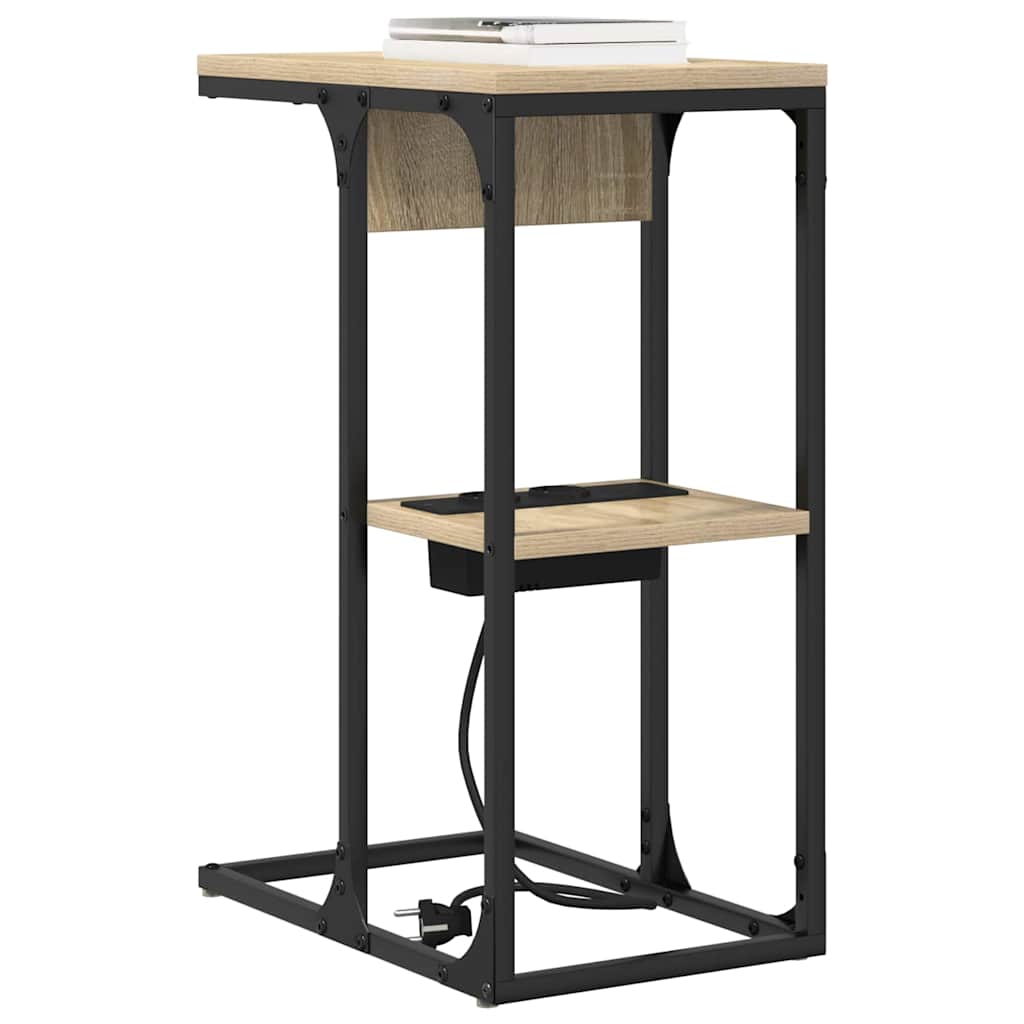 Sengebord Sonoma-eg 41.5 x 26 x 60.5 cm Konstrueret træ