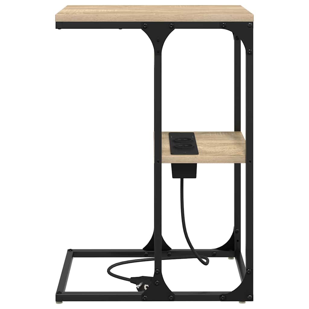 Sengebord Sonoma-eg 41.5 x 26 x 60.5 cm Konstrueret træ