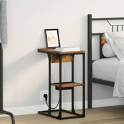 Sengebord Røget eg 41.5 x 26 x 60.5 cm Konstrueret træ