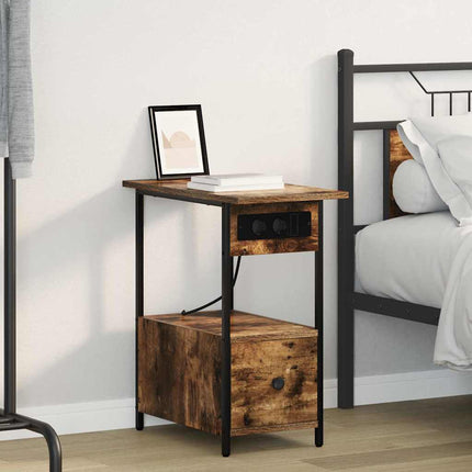 Natskab Røget eg 60 x 30 x 61 cm Konstrueret træ