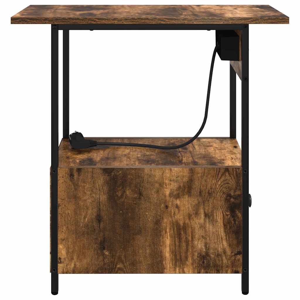 Natskab med skuffe Røget eg 60 x 30 x 61 cm Konstrueret træ