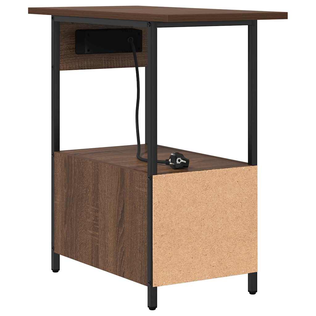 Natskab med skuffe Brun eg 60 x 30 x 61 cm Konstrueret træ