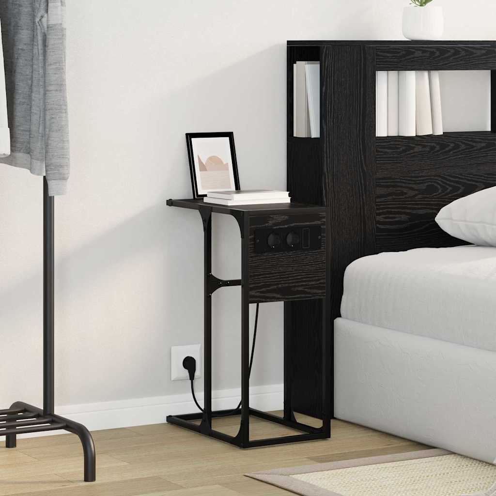 Sengebord Sort eg Konstrueret træ