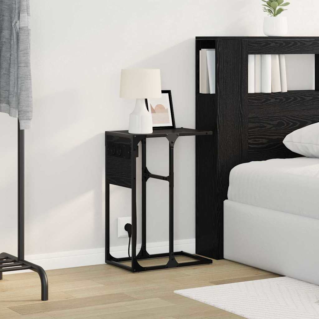 Sengebord Sort eg Konstrueret træ