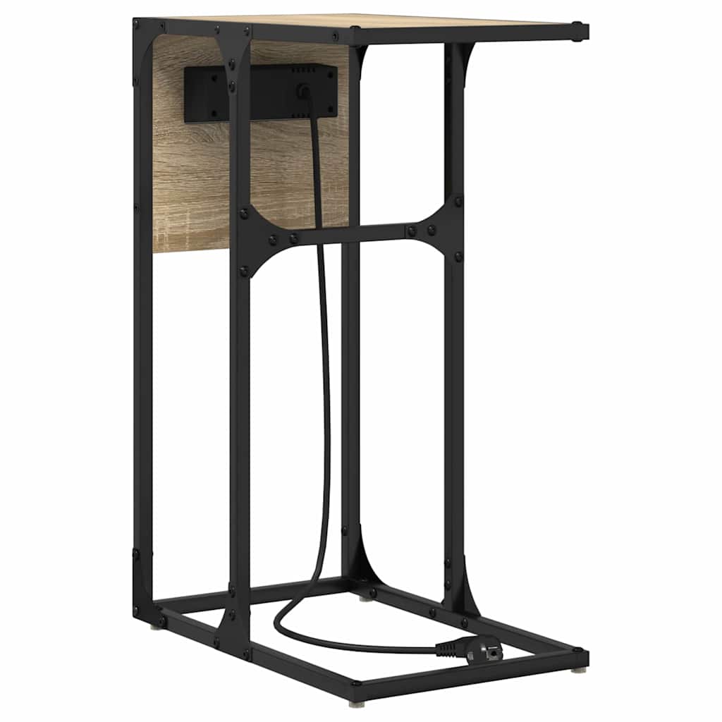 Sengebord Sonoma-eg Konstrueret træ