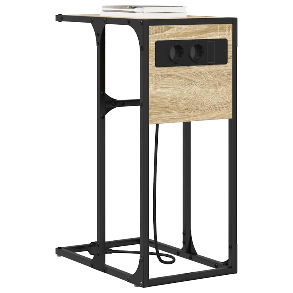 Sengebord Sonoma-eg Konstrueret træ