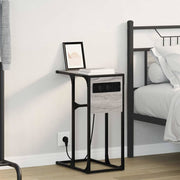 Sengebord Grå sonoma-eg Konstrueret træ