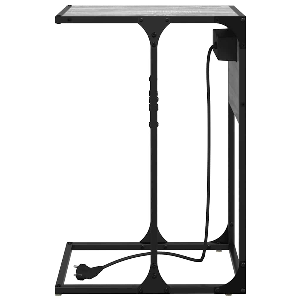 Sengebord Grå sonoma-eg Konstrueret træ