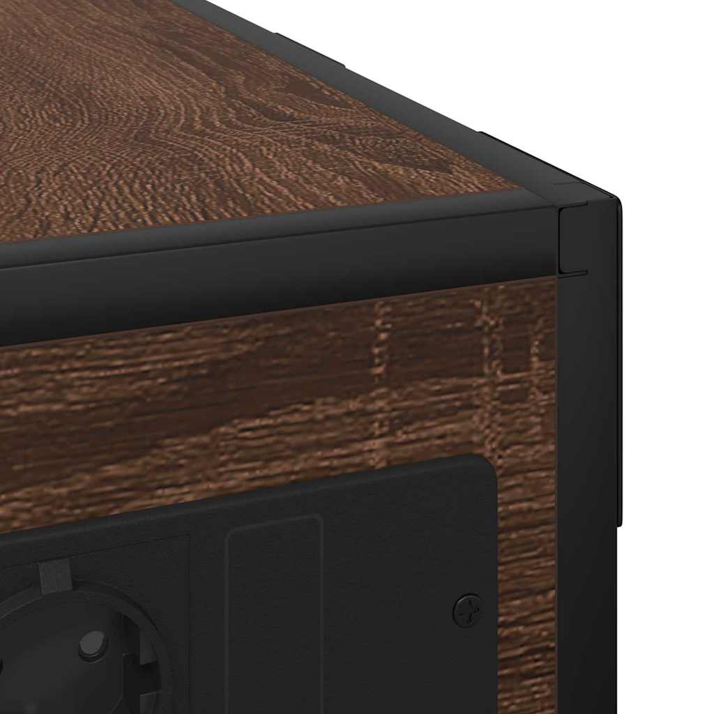 Sengebord Brun eg Konstrueret træ