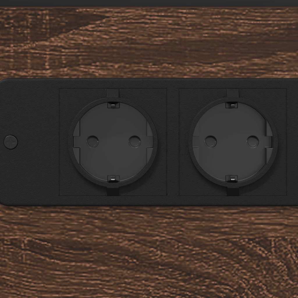 Sengebord Brun eg Konstrueret træ