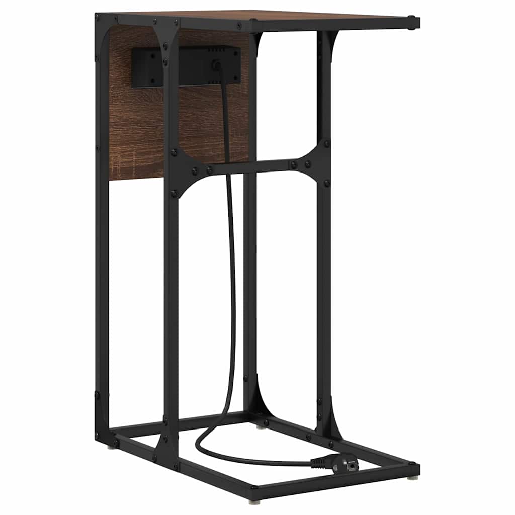 Sengebord Brun eg Konstrueret træ