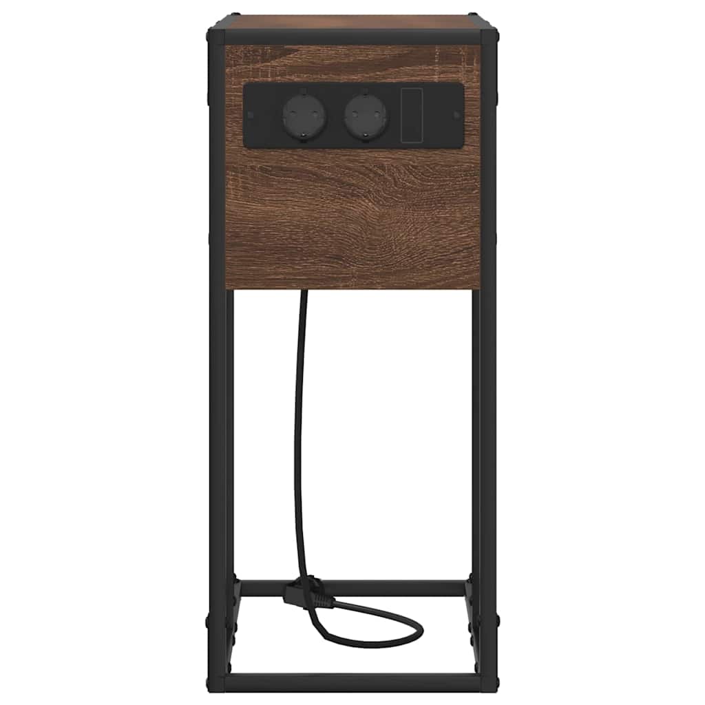 Sengebord Brun eg Konstrueret træ