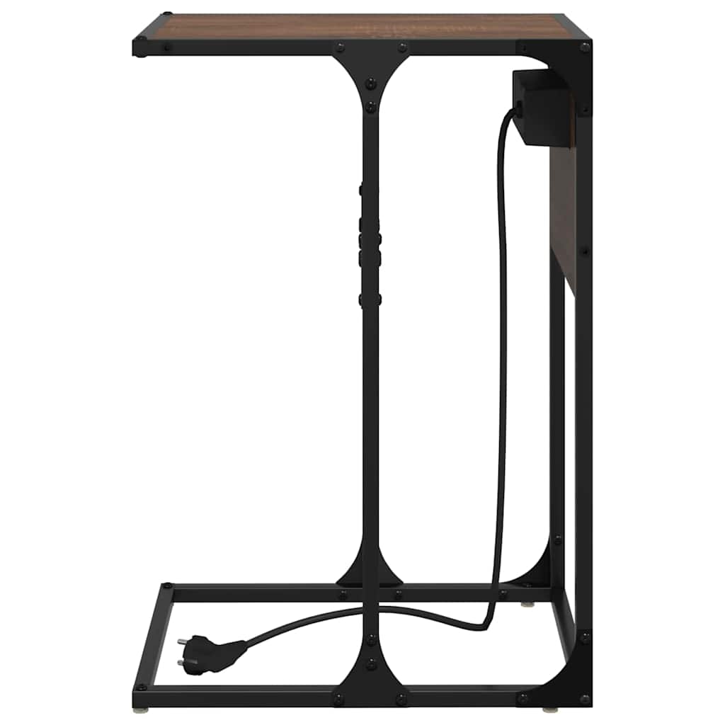 Sengebord Brun eg Konstrueret træ