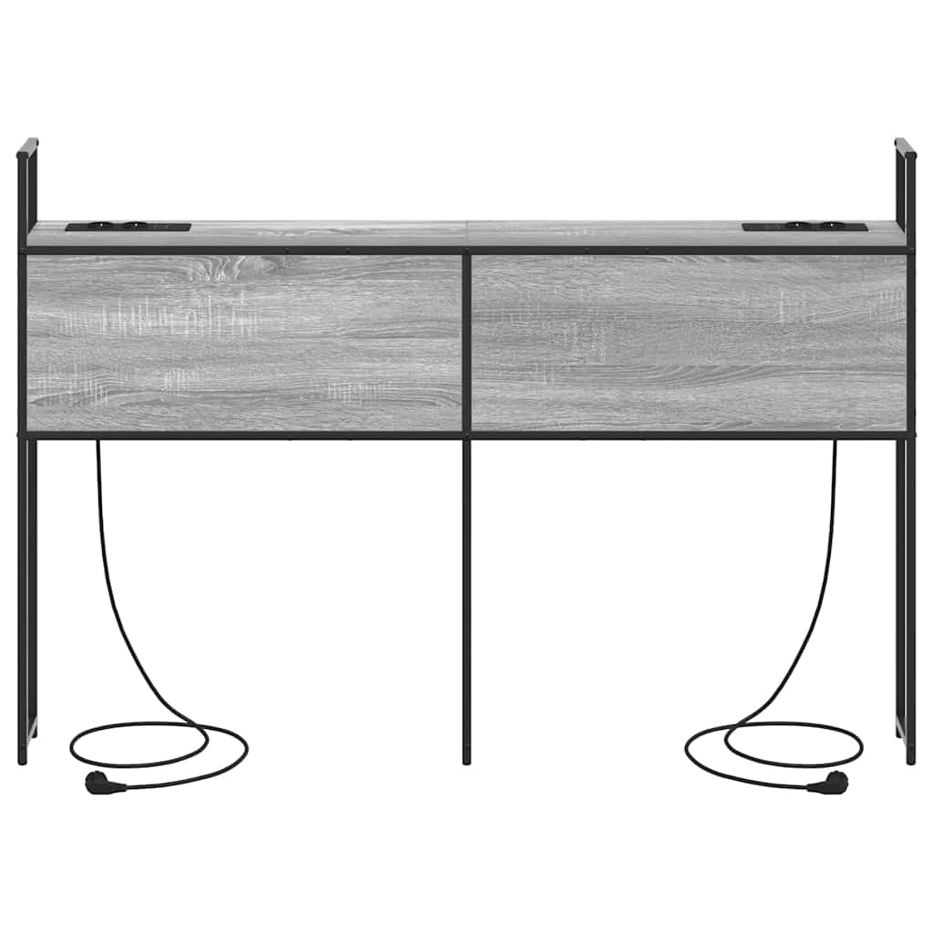 Opbevaringshovedgavl med Opladningsstation Grå sonoma-eg