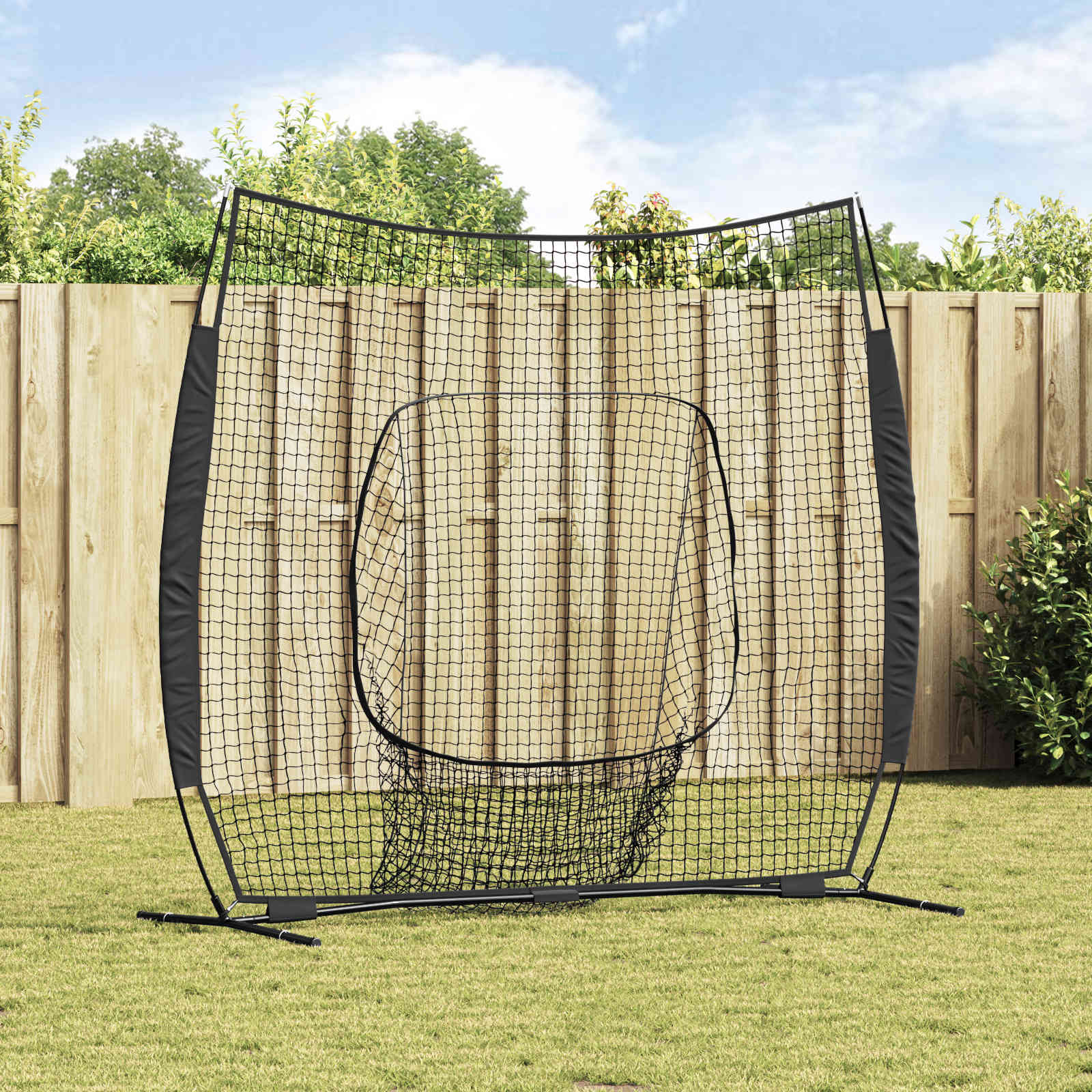 Baseball øvelsesnet - sort polyester 250 × 106 × 209 cm