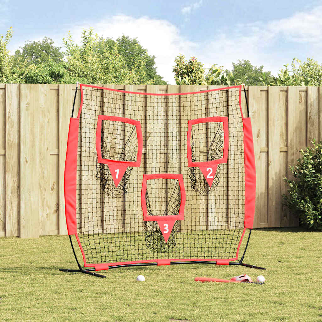 Baseball øvelsesnet - sort polyester, 214,5 × 89,5 × 181 cm