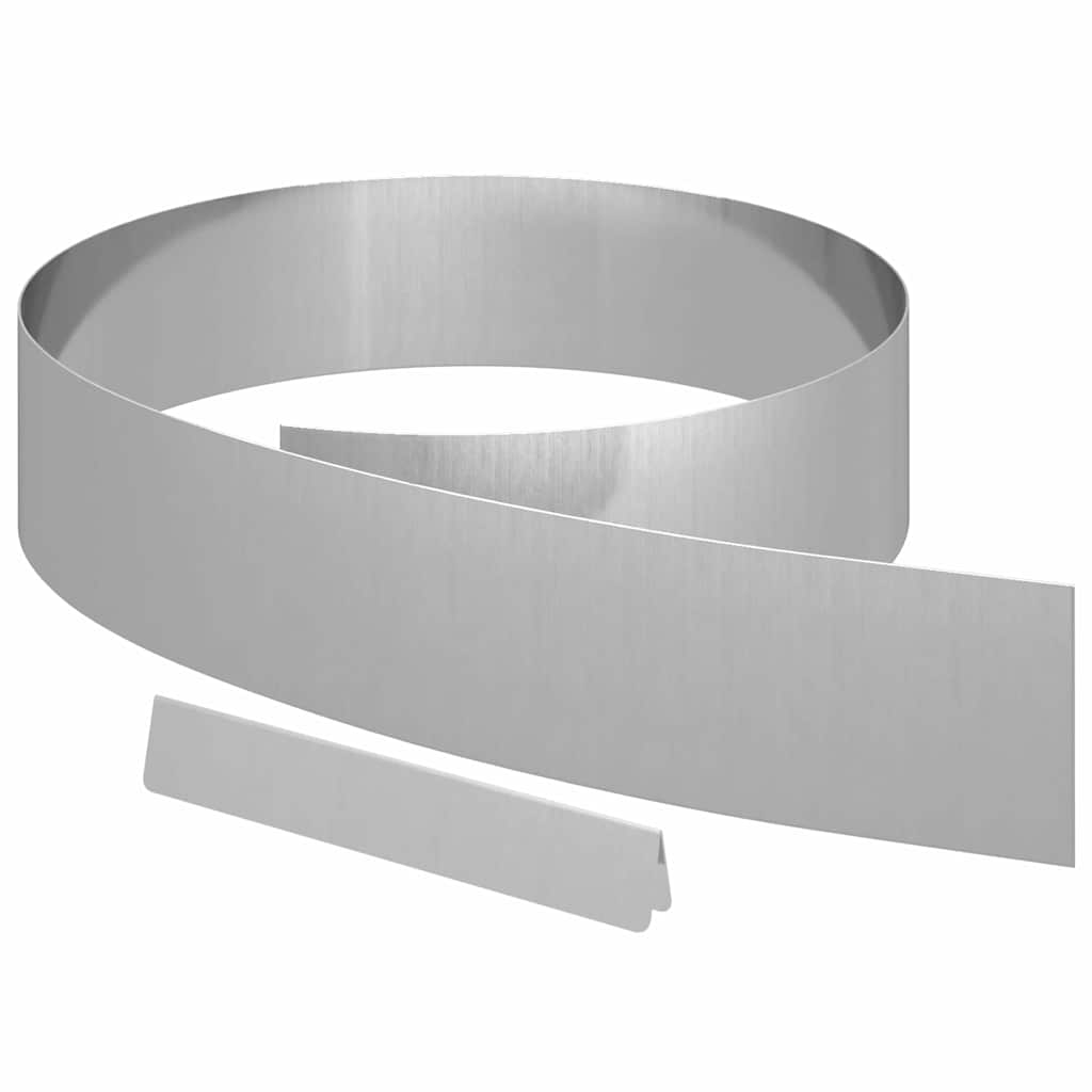 Plænekant Sølv 450 x 0.05 x 15 cm Galvaniseret stål