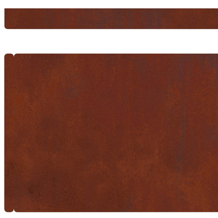 Plænekant 450 x 15 cm Cortenstål Rusten