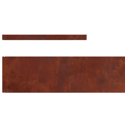 Plænekant 450 x 15 cm Cortenstål Rusten
