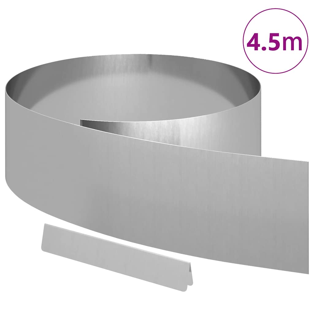 Plænekant Sølv 450 x 0,05 x 20 cm Galvaniseret stål
