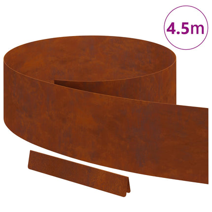 Plænekant 450 x 20 cm Cortenstål Rusten