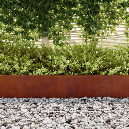 Plænekant 450 x 25 cm Cortenstål Rusten